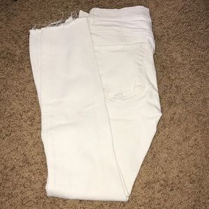White Distressed Skinny Jeans